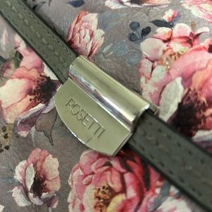 ROSETTI pink and grey floral shoulder bag.